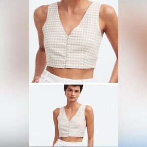 new cropped madewell vest NWOT